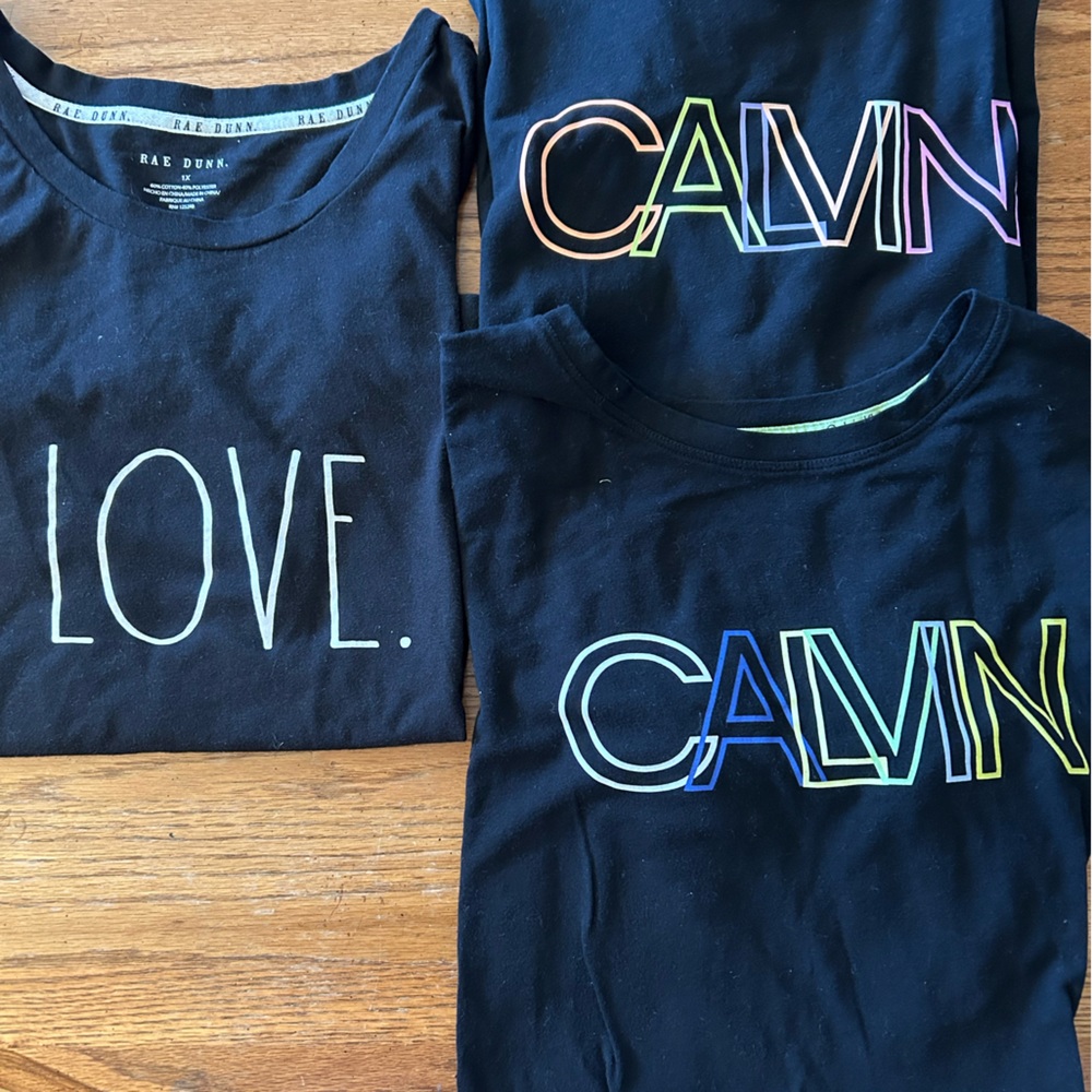 Rae Dunn and Calvin Klein T-shirts 3